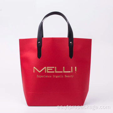 Bolso de compras de papel kraft de regalo de lujo impreso personalizado